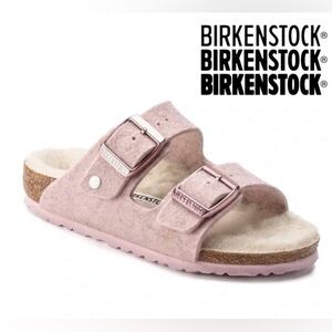 Birkenstock Arizona Rivet Happy Lamb Sandals Kids EU 33 / 210 Soft Pink NWT